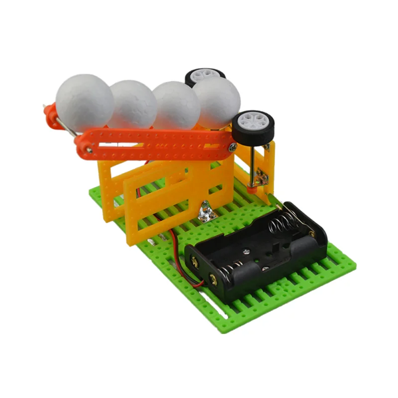 Automatic Tee Machine DIY Gizmo for Primary School Kids Educational Wood Toy for Creative Fun Science Experiments Box Package