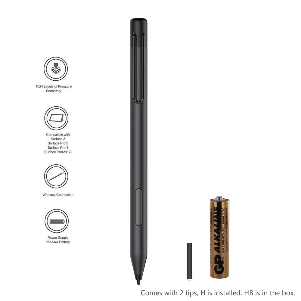 Active Touch Стилус ручки с металлическим наконечником 1024 чувствительность давления для поверхности pro 4