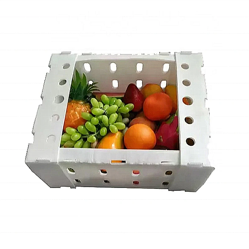 Folding Reusable pp sheet Box Plastic Asparagus corn okra pp Vegetable Packing Box