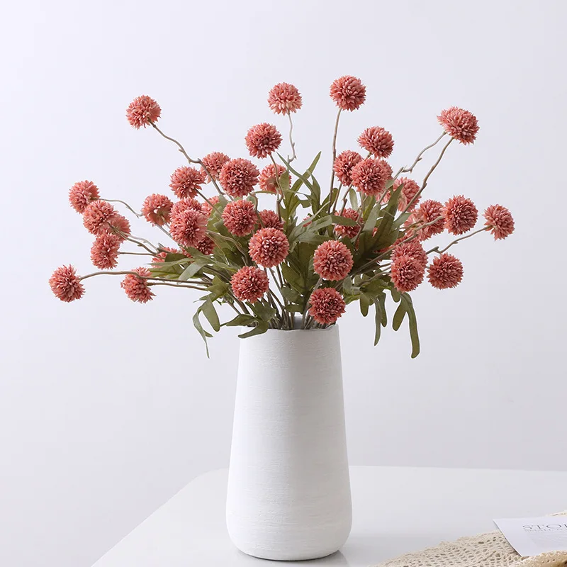 Dandelion Fake Flower Decoration for Photography Flower Artificial Flower Ping-Pong Chrysanthemum with High-End for Wedding