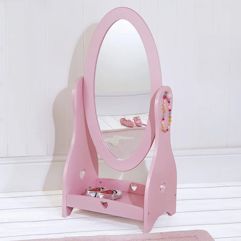 Lovely Children Wooden Standing Mirror Dresser Kids dressing mirror