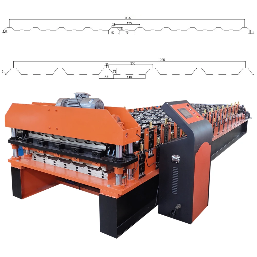 Double Layer Roll Forming Machine 6 Rib Roofing & 10 Rib Plafond Roofing
