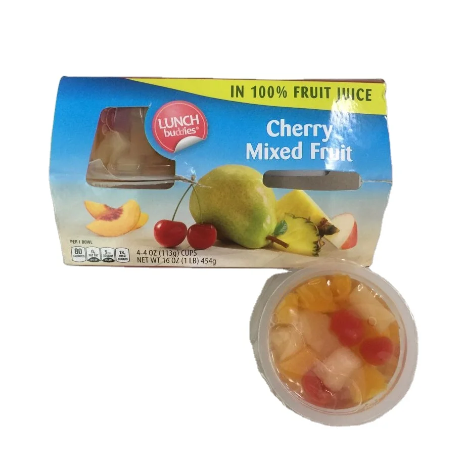 Fruit Bowls Diced Peaches in 100% Juice 4 oz Mini Mix Cocktail Jelly Fruit Cup