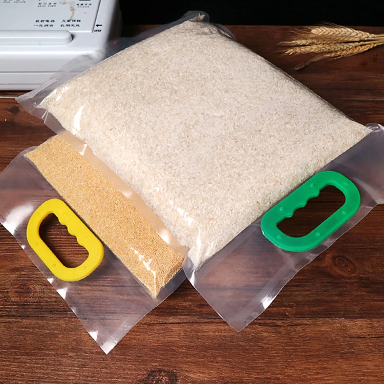 Custom Design Plastic 1kg 2kg 5kg 10kg Flour Packing bag Vacuum Rice Bag With Handle