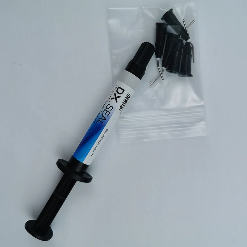 Three Color Without Etch Before Fill Dentex Dental Seal Pit & Fissure Sealant For Kids Light Cure