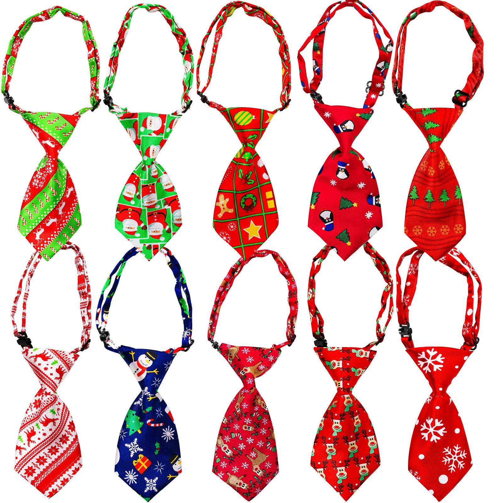 Wholesale fashion mix color dog christmas bow pet neck tie dog collar