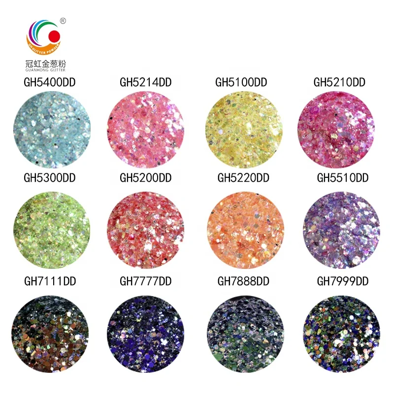 GH5210DD  High Quality Nail Sequin Cosmetic Glitter Powder Eco-Friendly PET Material Fine Craft Industrial Glitter