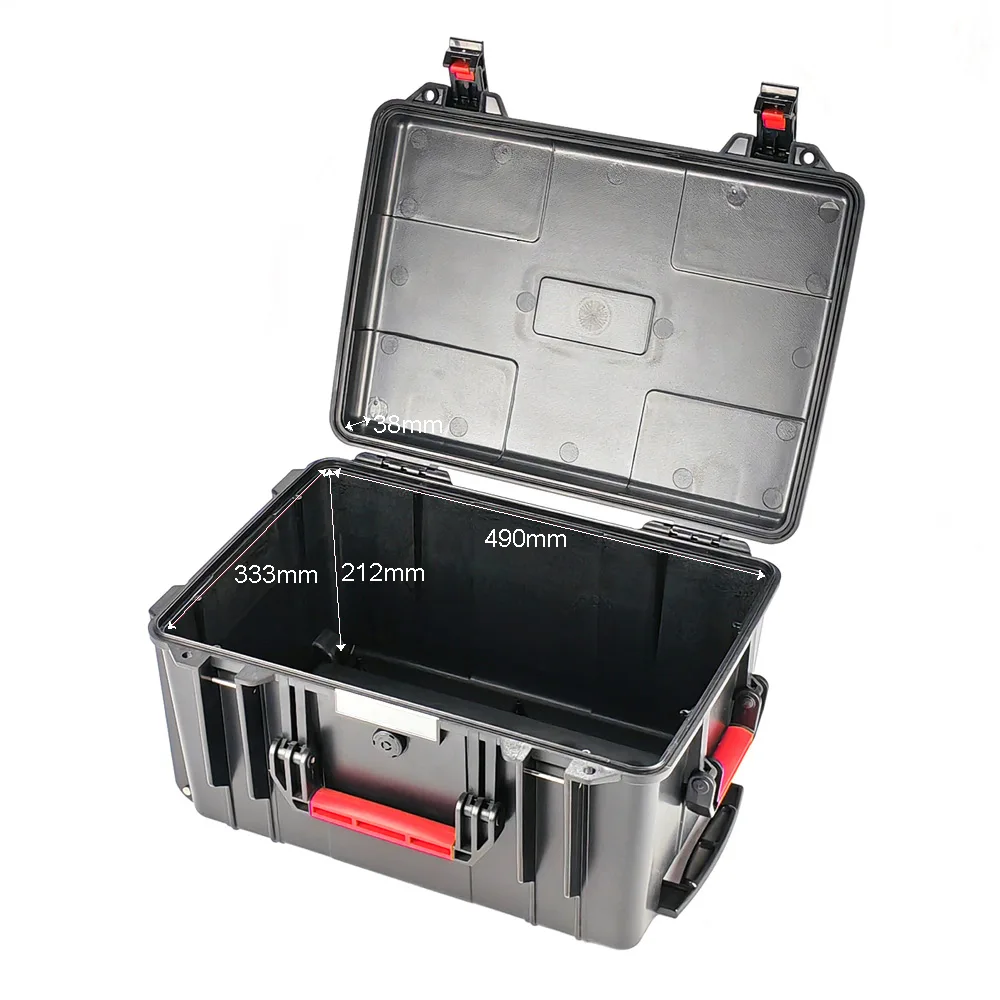 Rugged ABS Suitcase Safety Case Plastic Trolley Case Equipment Protective Carrying Hard Plastic Tool Case