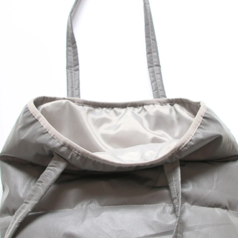 Custom logo Fashion party gray rainbow reflective waterproof nylon shopping tote bag Color reflective shopping bag