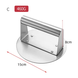 2023 Stainless Steel Meat Press Meat Patty Press Mould Burger Steak Press Teppanyaki Tool