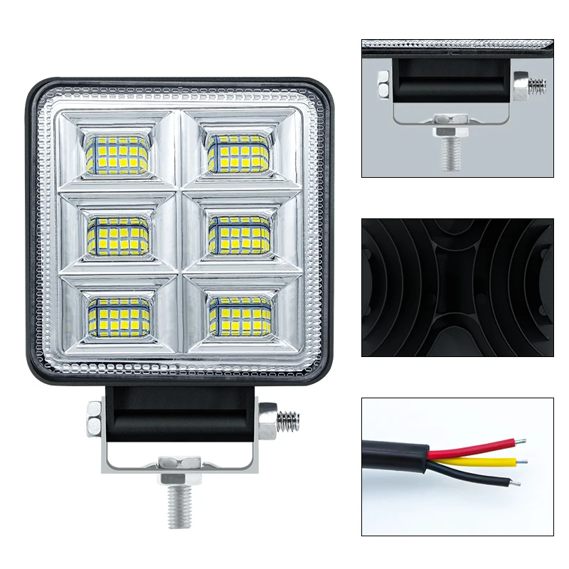 21500LM 144W 35MM aluminum work light lamp tractor led work lights 24 volt led worklight for Car SUV