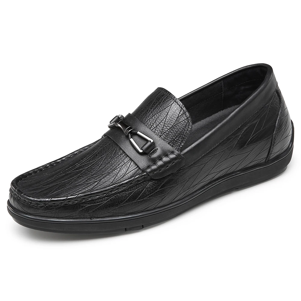 Fashion OEM elevator height increasing casual loafers shoes for men formal shoes height increasing