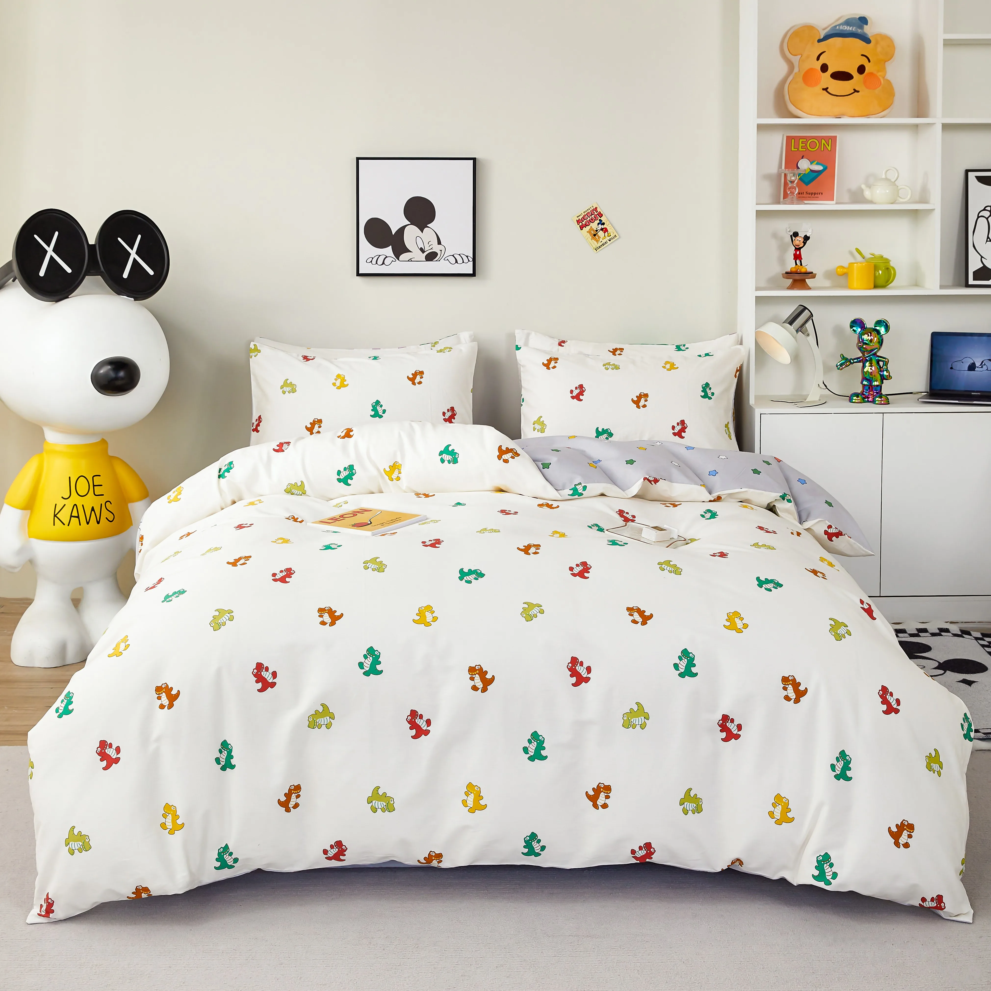 100% cotton printed fabric in roll for bed linen