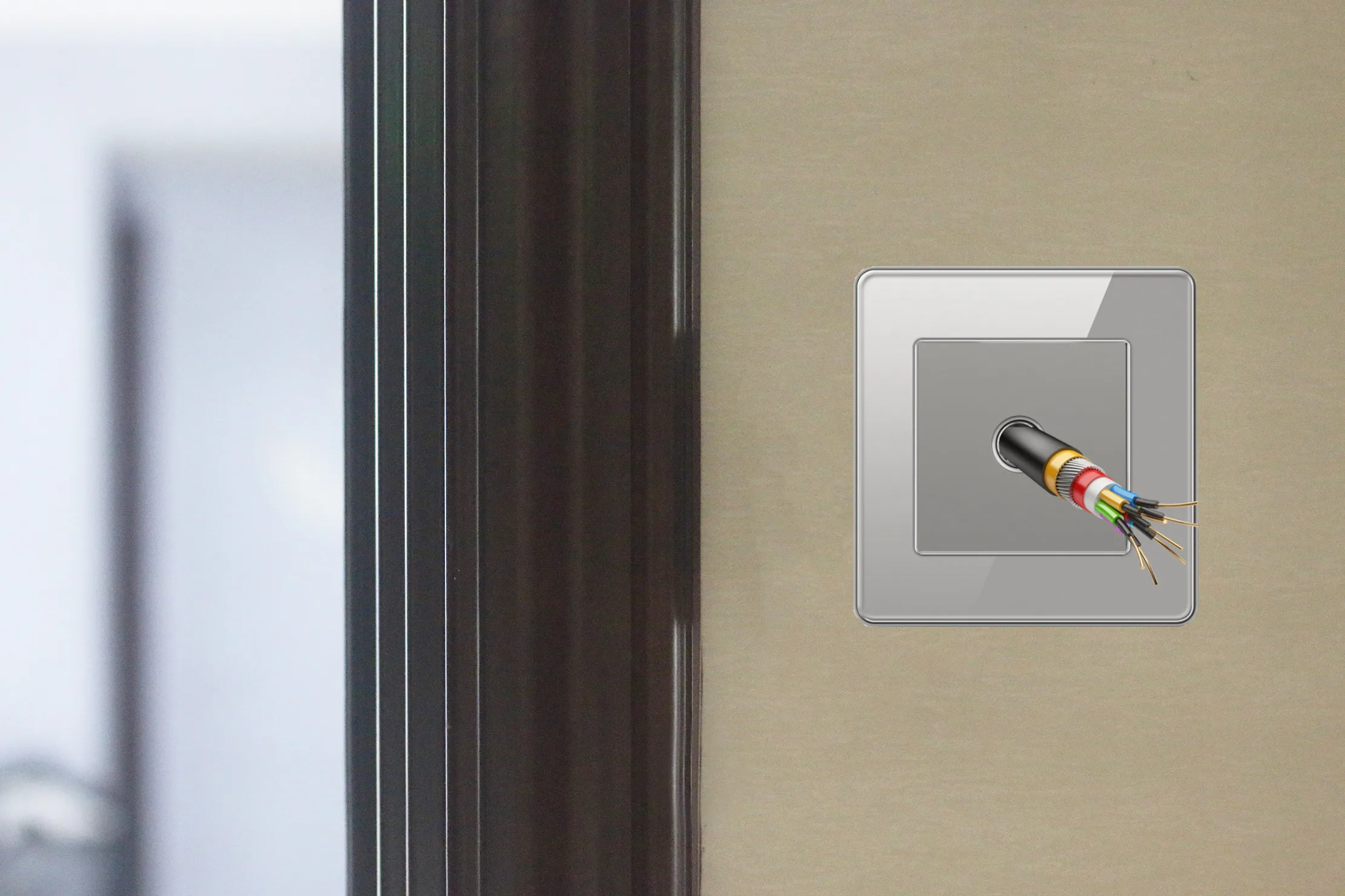 Ksmt UK 86 Standard electric wall socket 20A flex outlet plate Tempered Glass wire panel socket wall switch