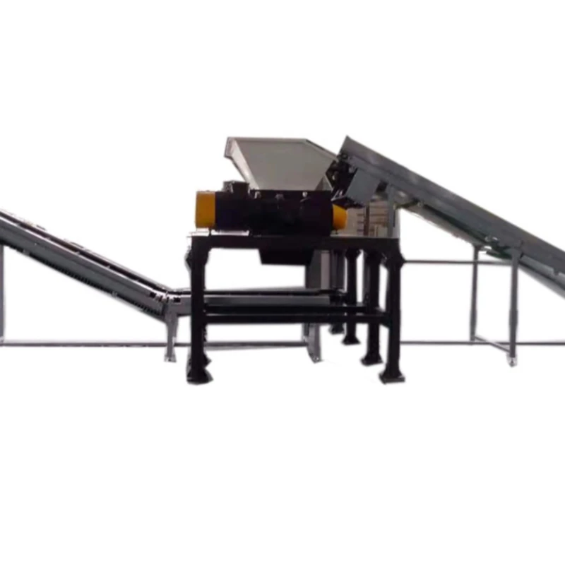 Rubber Tyre Shredding Recycling Machines Double Shaft Waste Tire Shredder