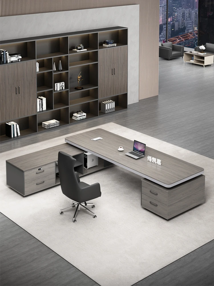 modern office desks boss escritorio de bureau travail L shaped executive desk office computer table Office commercial furniture