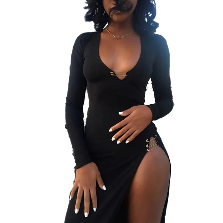 
Sexy Elegant Casual Woman Bodysuit Prom Summer Clothes Lady Black Dress 