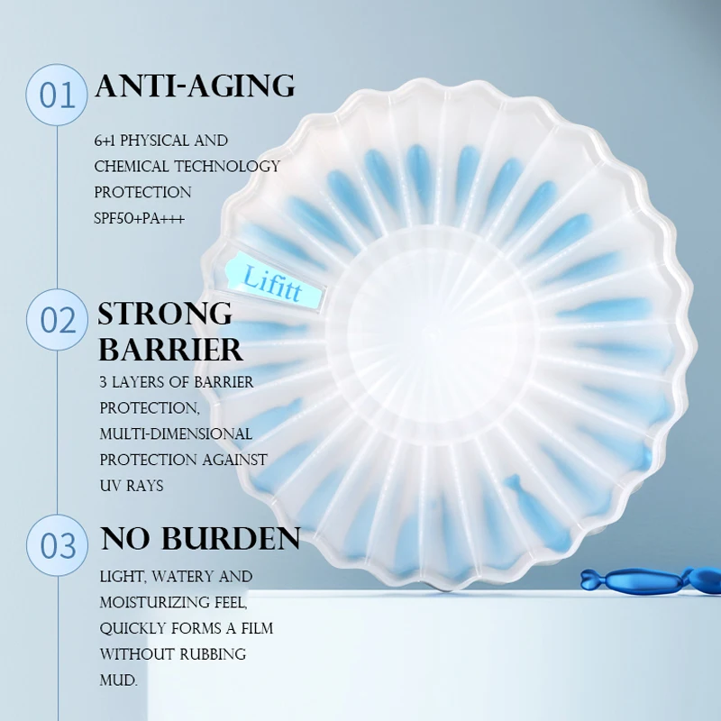 LIFITT sunscreen beauty skin care cream spf 50 12 h sun block moisturizing brightening organic for skin sunscreen