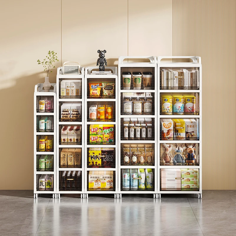 Foldable Plastic Storage Container with Wheels Square Cabinet Bins Plastic Organizer Storage Box