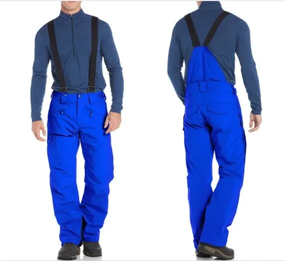Custom Mens Ski Snow Pants Winter Warm Snowboard Wear with Hanging Belt