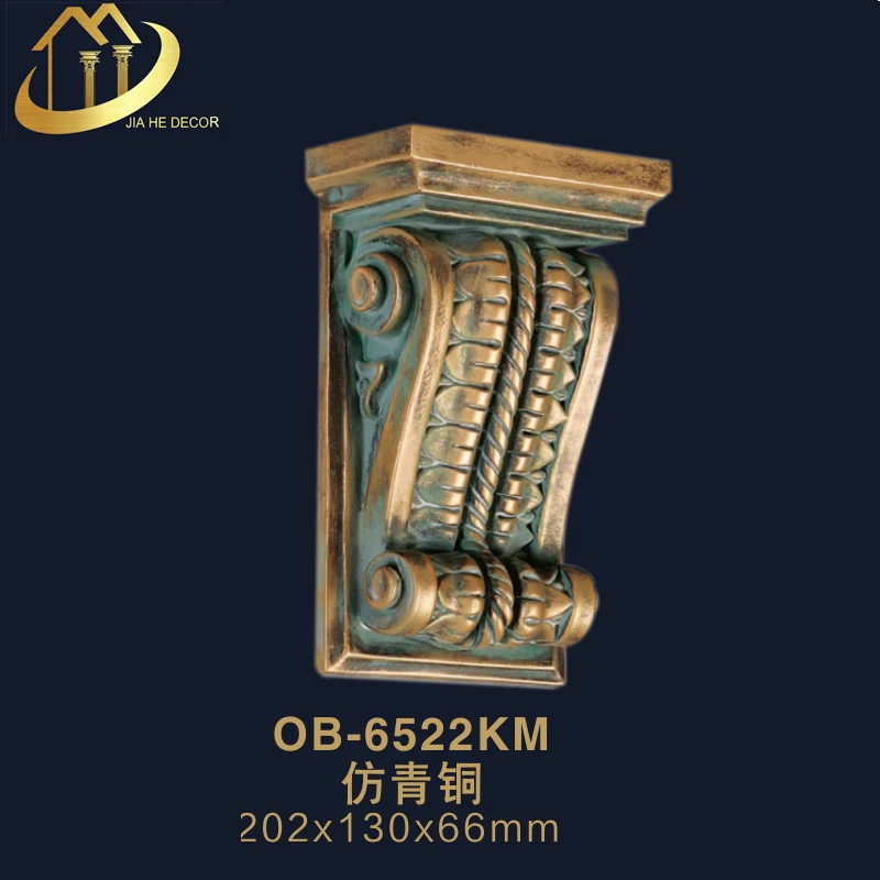 
double leaf design polyurethane bracket corbels indoor home house wall decoration idea 