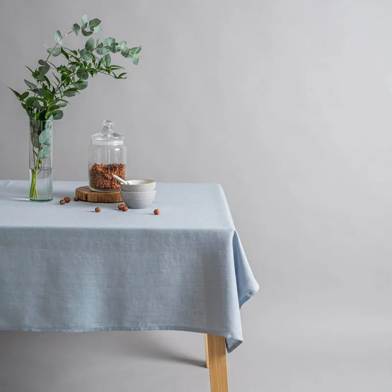 140x200cm Linen Table Cloth For Hotel dining room natural linen tablecloth morden luxury Home Wholesale customizable