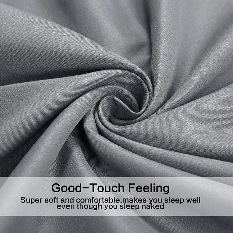 Home Textile Bed Sheet Solid Color Brushed Microfiber Fabric 4 Pcs Fitted Bed Sheet