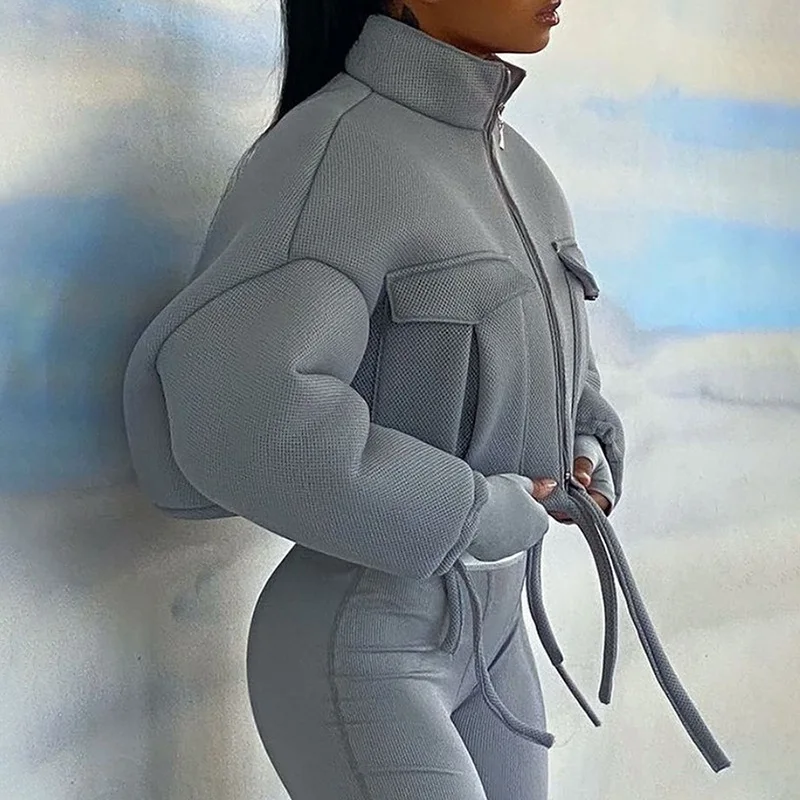 fall 2022 women clothes Mesh Coat Plaid Autumn Spring winter Zipper Pocket Clothes puff jacket Coats Mesh womens jacket