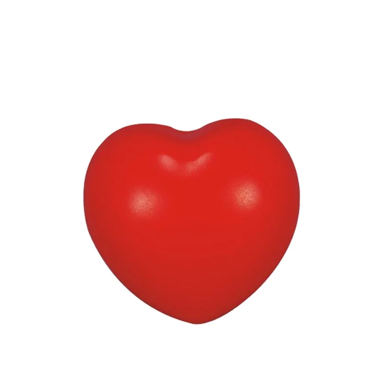 Promotional custom logo print anti stress relief PU foam heart stress ball