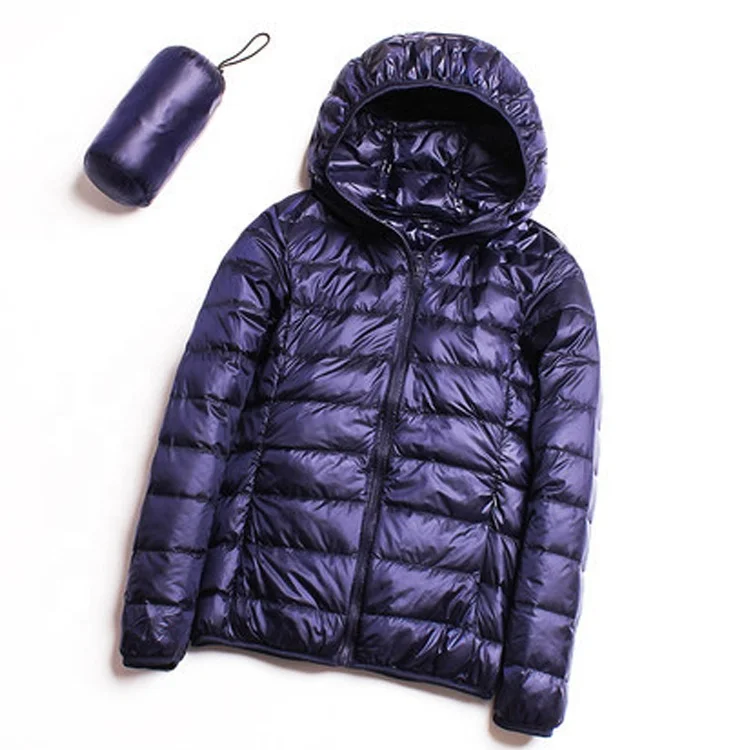 Portable Coat women winter down feather jacket women Light Jacket with hood down coat