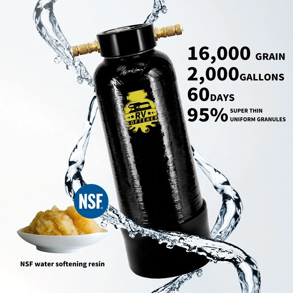 Portable Water Softener RV 16000 Grains Softener Hard Water Filtration System for Car Washing Pressure Washing