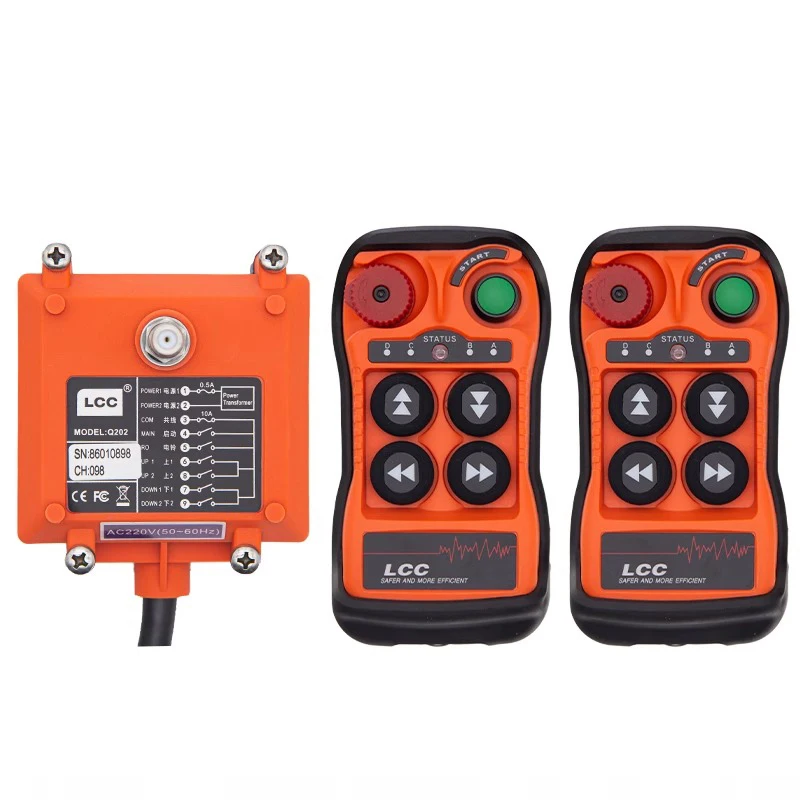 LCC Q400 Cheap 4 Single Speed Buttons Anti-falling Lift Hydraulic Universal Mobile Crane Remote Control