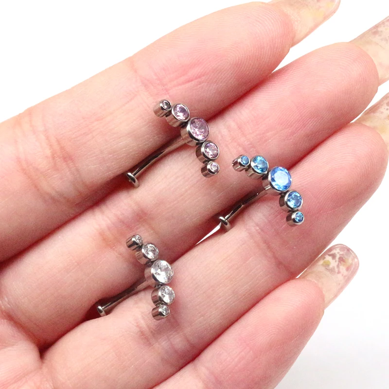 xjy Fashion F136 piercing Titanium Navel Ring push pin belly button ring septum Body Jewelry  Navel Curves belly piercing