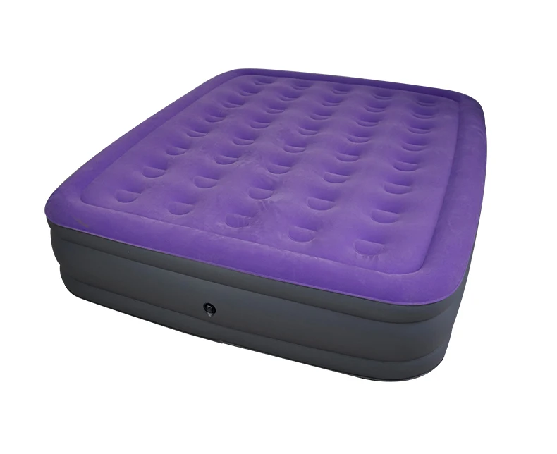 Bedroom Furniture Indoor Color  Soft Flocking Cover Air Bed Double Inflatable Air Bed Mattress with Flocking