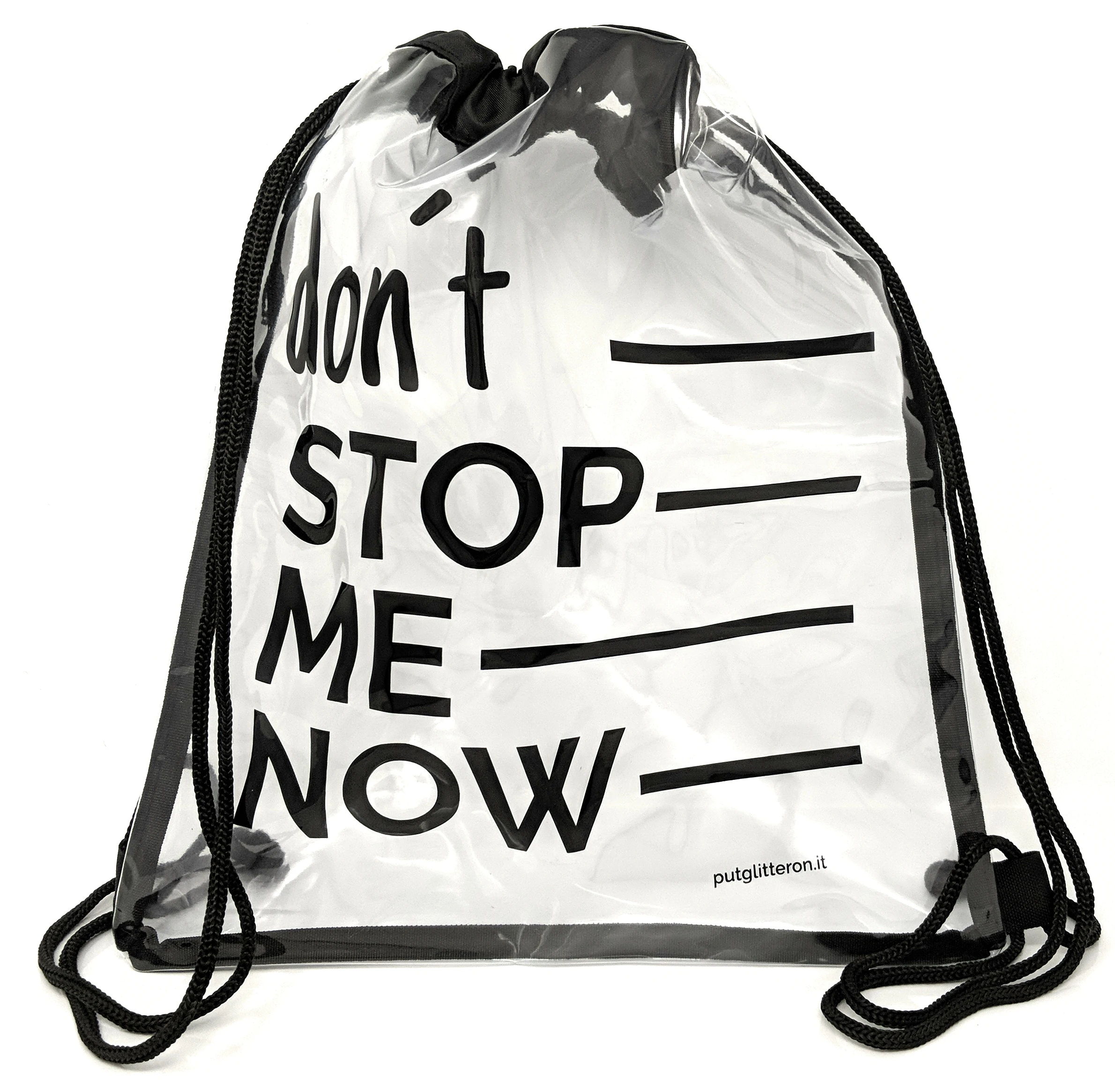 
logo printed backpack transparent pvc clear backpack drawstring bag 