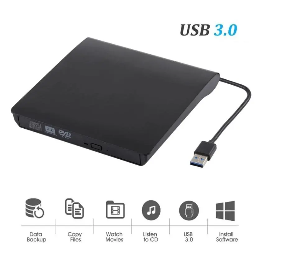  USB 3 0 внешний DVD-RW CD-RW горелки рекордер оптический привод перезаписываемый диск CD/DVD ROM Combo писатель для MacBook Pro PC Win 7