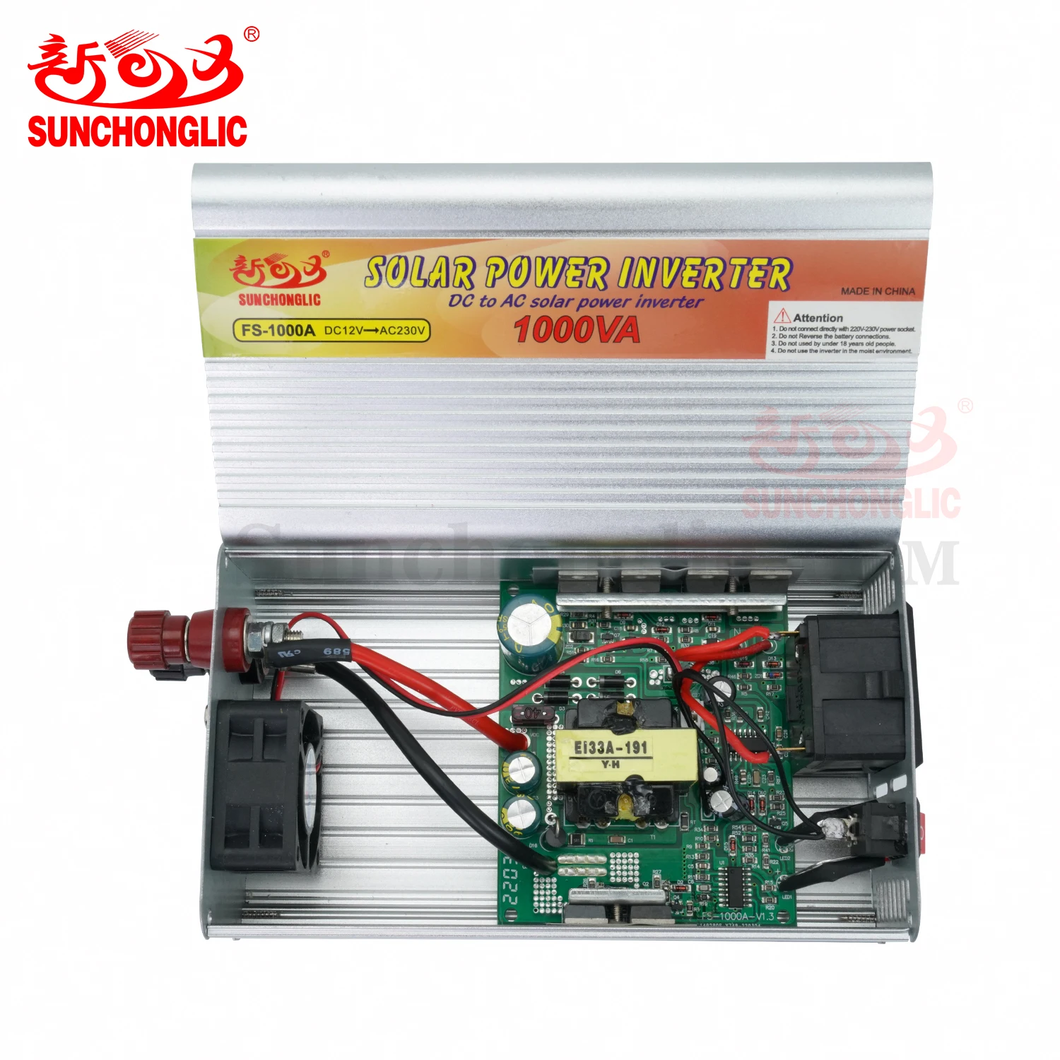 Sunchonglic inverter 1000w 12v 220v dc to ac 1000va 1000 watt modified sine wave solar power inverter