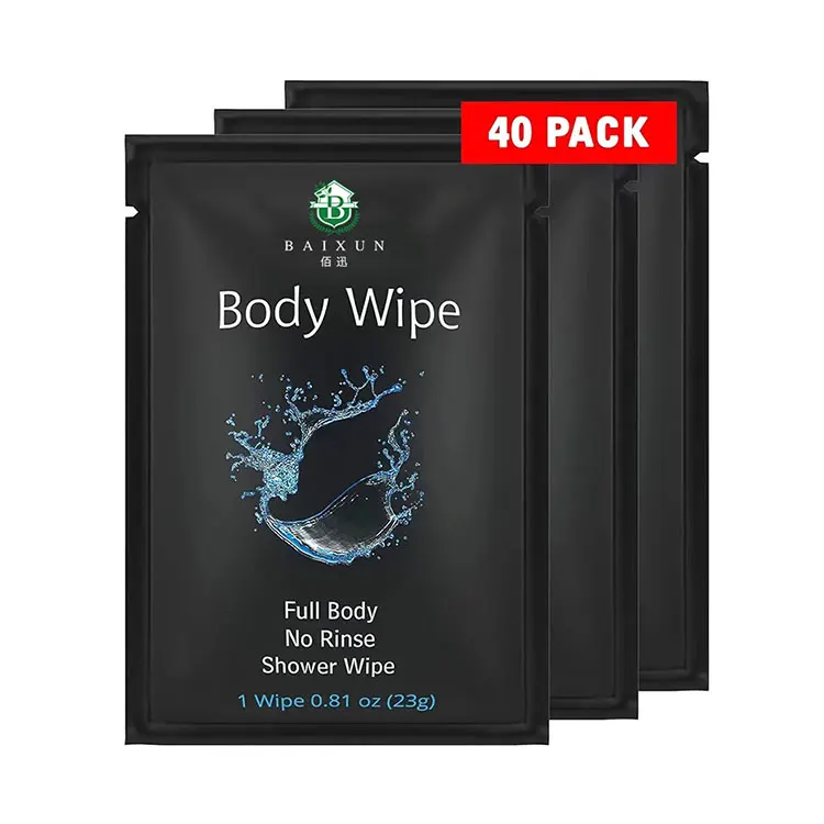 High quality shower single packed cleaning wet tissue body wet wipes