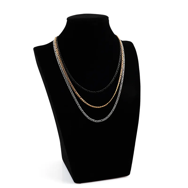 GP 3+1 Figaro chain Stainless steel chain bulk gold plated gunmetal for jewelry making findings Spool Roll by meter diy