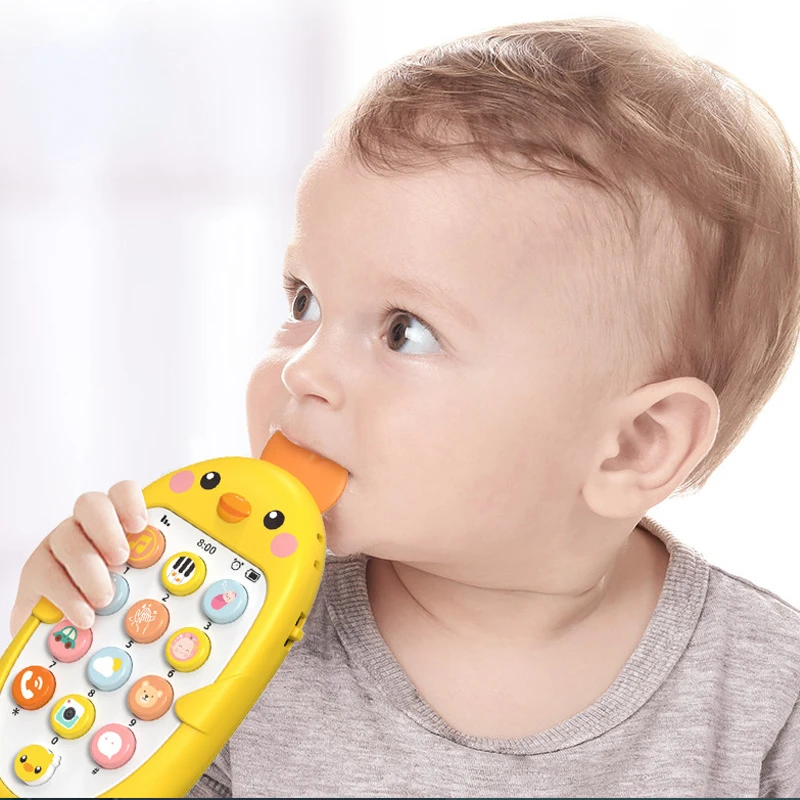 Toddler Smart Phone Baby Mobile Phone Toy Music Light Analog Call Plastic Cellphone Bilingual Toy Phone for Kid