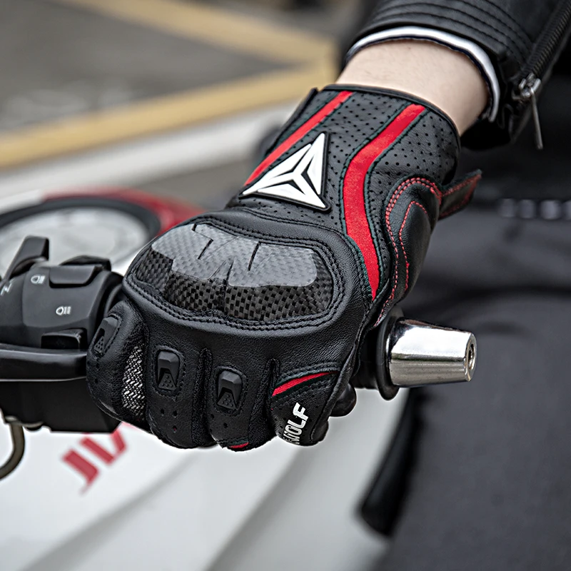 Touch Screen Guantes De Cuero Motociclista Breathable Powered Motorbike Racing Riding Gloves Winter Motorcycle Racing Gloves