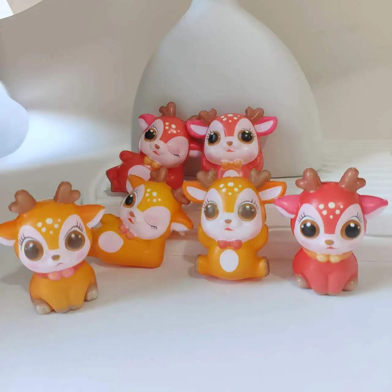 Manufacturers direct sales of cartoon elk squeeze toys pu foam vent soft fidget anti-pressure ball Kawaii toys