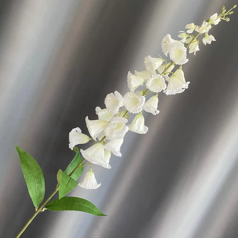 High quality B-2685 White Pink Artificial lily of the valley Silk Bellflower Decorative Indoor Hot Selling Blossom