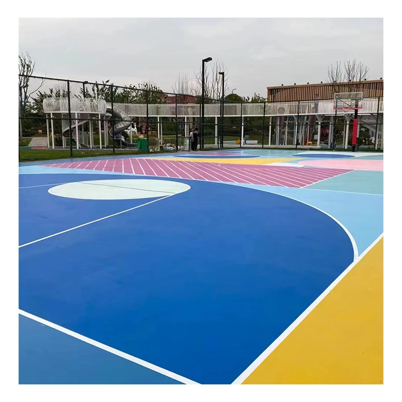 2024 Factory Direct Sale Polyurethane Flooring Paint Sport Surface Silicon Pu Court Material For Tennis Basketball Courts