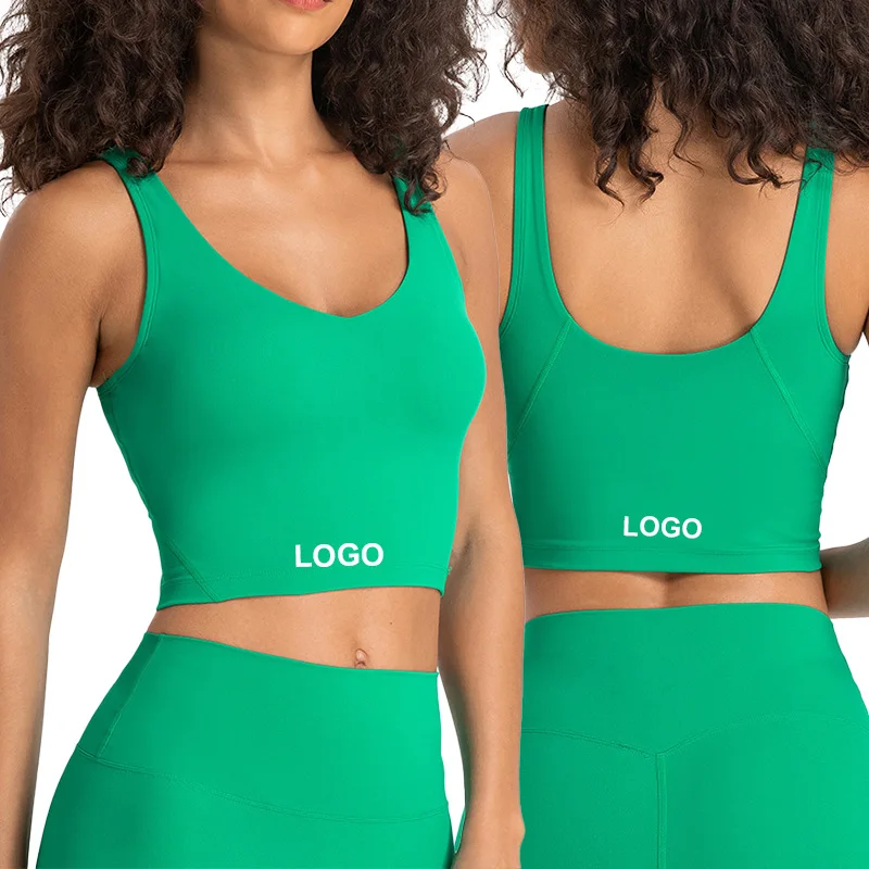 S2054 Lulu Buttery Soft Align Yoga High Impact Push Up Tank Top Shock Proof Fitness Yoga Crop Top