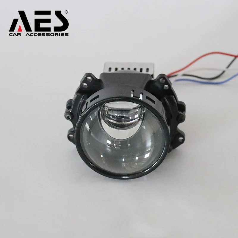 Двухсветодиодные линзы для проектора AES 3,0 дюйма A15 Pro, светодиодная фара с изогнутой поверхностью 6000K, светодиодная фара LHD и RHD, светодиодная двойная фара дальнего света