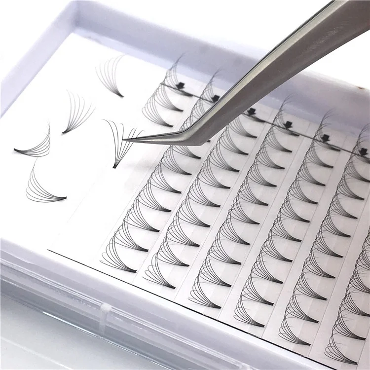 
High Quality Premade Fans 100% Hand Made Black Customized 3D 5D 6D 10D Loose Premade volume pre made fans eyelash extensions 