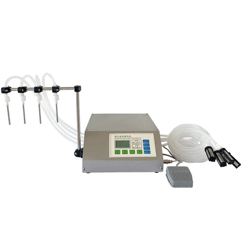 DOVOLL 6 Nozzles Liquid Bottle Perfume Water Juice Essential Oil Electric Digital Control Pump Liquid Filling Machine Supply