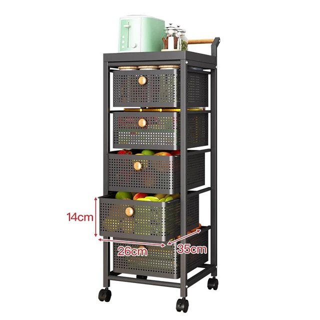 Household Stacking Wire Market Baskets Fruit Vegetable storage holder rack Produce Metal Storage Bin for Kitchen Basket