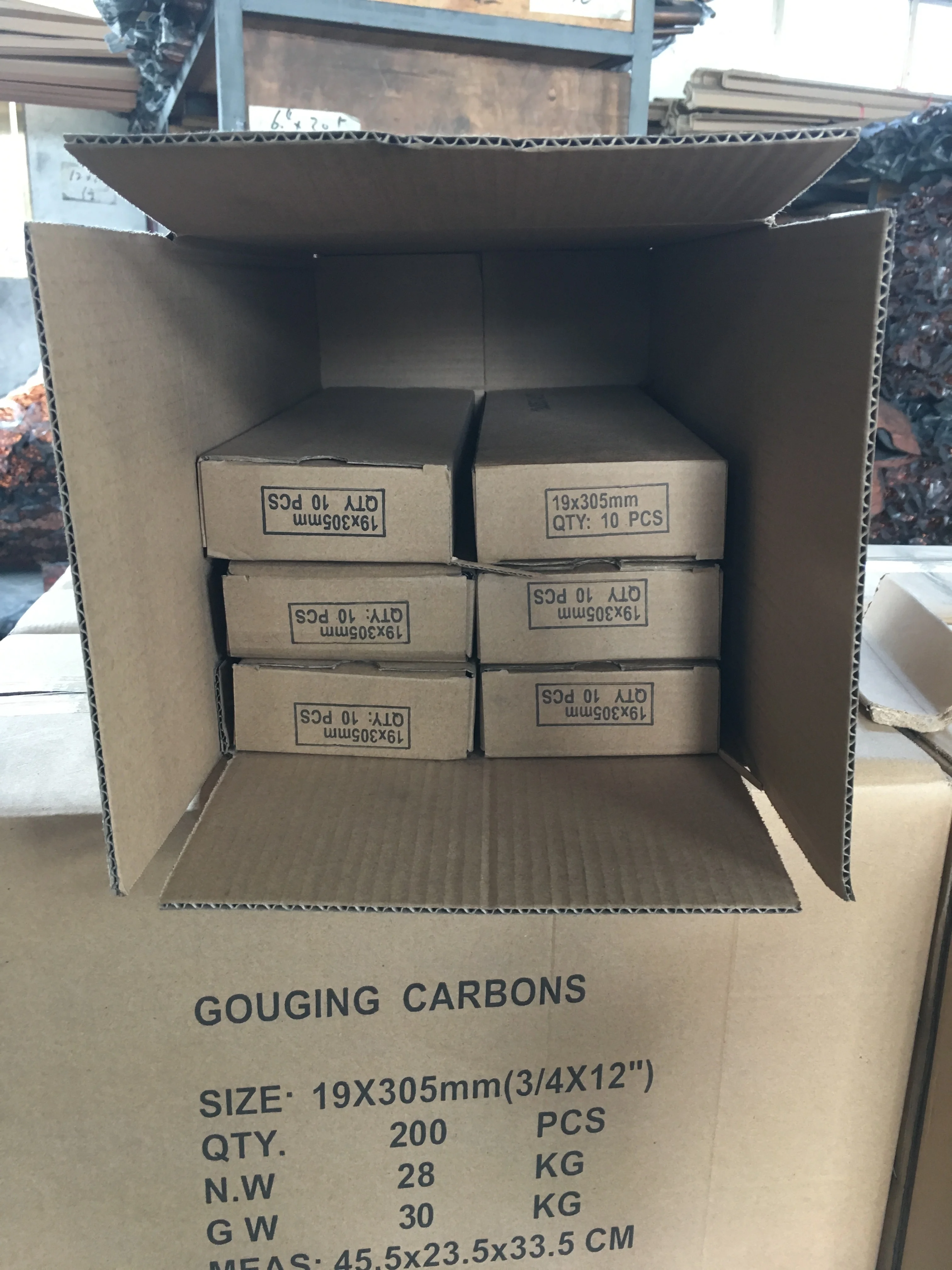 6*305 mm gouging carbon electrode for gouging torch